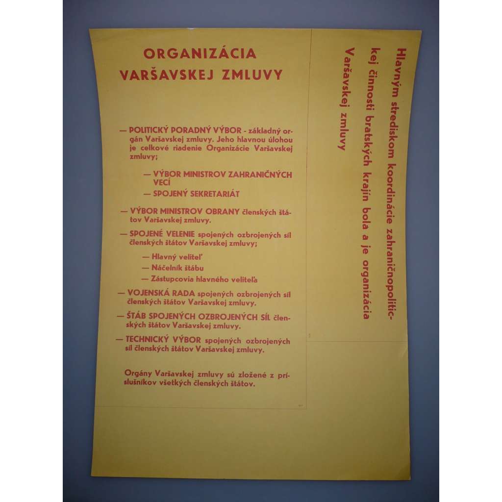 Plakát - Organizace Varšavská smlouva - komunismus, propaganda