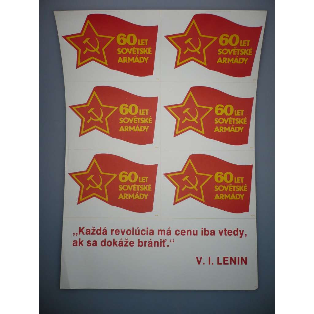 Plakát - 60 let Sovětské armády - komunismus, propaganda