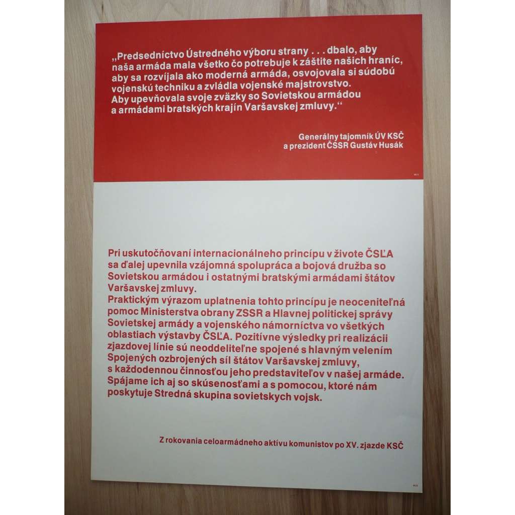 Plakát - Ústřední výbor strany KSČ, XV. Sjezd - komunismus, propaganda