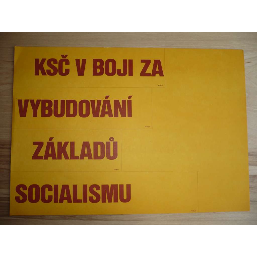 Plakát - KSČ v boji za socialismus - komunismus, propaganda