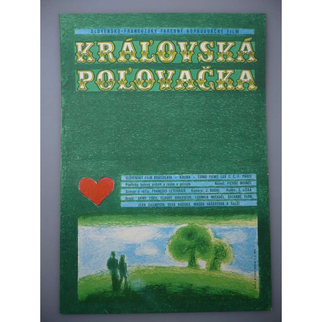 Královský hon (filmový plakát, film Francie 1969, režie François Leterrier, Hrají: Sami Frey, Claude Brasseur, Ludmila Mikaël)