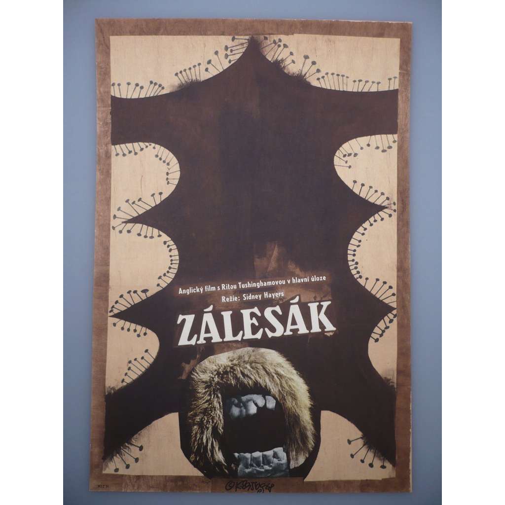 Zálesák (filmový plakát, film Kanada 1966, režie Sidney Hayers, Hrají: Rita Tushingham, Oliver Reed, Linda Goranson)