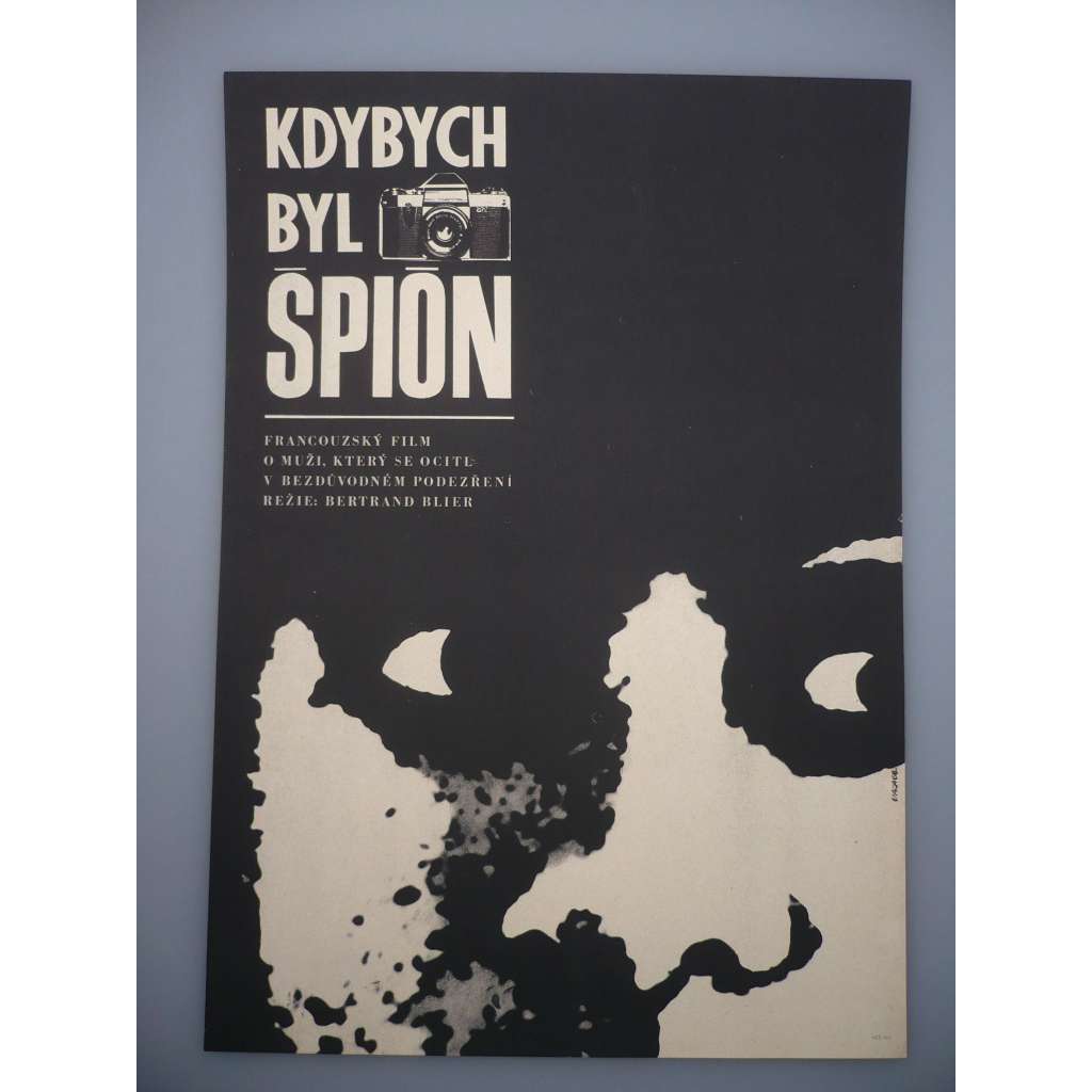 Kdybych byl špión (filmový plakát, film Francie 1967, režie Bertrand Blier, Hrají: Bernard Blier, Bruno Cremer, Claude Piéplu)