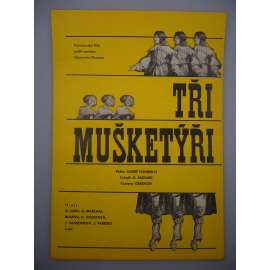 Tři mušketýři (filmový plakát, film Francie, režie André Hunebelle, Hrají: Bourvil, G. Marchal, Martinelli, Yvonne Sanson)