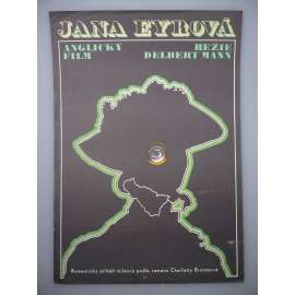 Jana Eyrová (filmový plakát, film VB 1970, režie Delbert Mann, Hrají: George C. Scott, Susannah York, Ian Bannen)