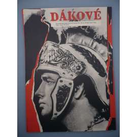 Dákové (filmový plakát, film Rumunsko 1967, režie Sergiu Nicolaescu, Hrají: Pierre Brice, Marie-José Nat, Amza Pellea)