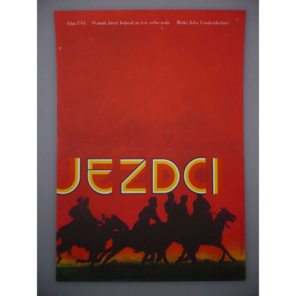 Jezdci (filmový plakát, film USA 1971, režie John Frankenheimer, Hrají: Omar Sharif, Leigh Taylor-Young, Jack Palance)