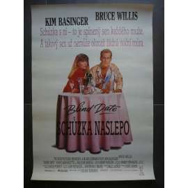 Schůzka naslepo (filmový plakát, film USA 1987, režie Blake Edwards, Hrají: Bruce Willis, Kim Basinger, John Larroquette)
