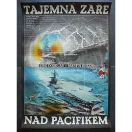 Tajemná záře nad Pacifikem (filmový plakát, film USA 1980, režie Don Taylor, Hrají: Kirk Douglas, Martin Sheen, Katharine Ross)