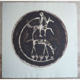 Lubomír Přibyl (1937) - Materiálový tisk, signovaná grafika 60. léta
