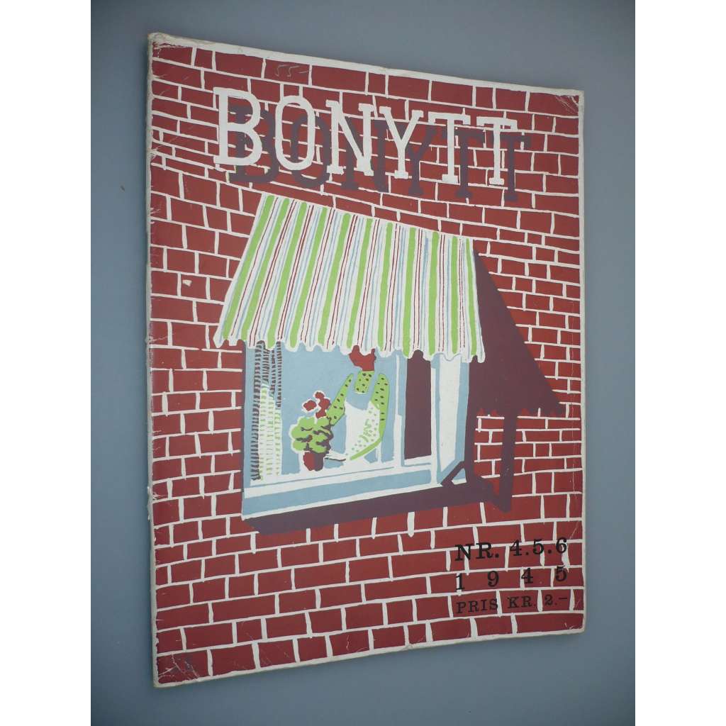 Bonytt: Er Tidsskrift for Arkitektur, Boliginnredning, Kunst of Brukskunst [Nr. 4-5-6 1945] (Norský magazín, architektura, bydlení, interiér, design, nábytek, umění)