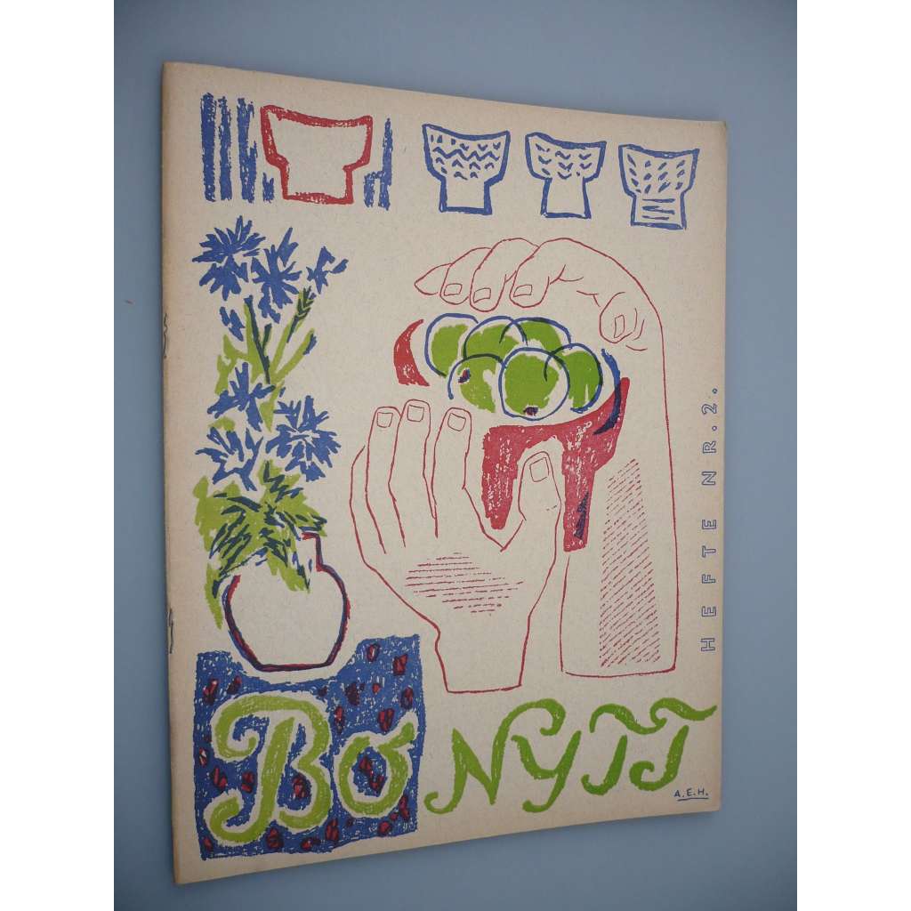 Bonytt: Er Tidsskrift for Arkitektur, Boliginnredning, Kunst of Brukskunst [Nr. 2 1944] (Norský magazín, architektura, bydlení, interiér, design, nábytek, umění)