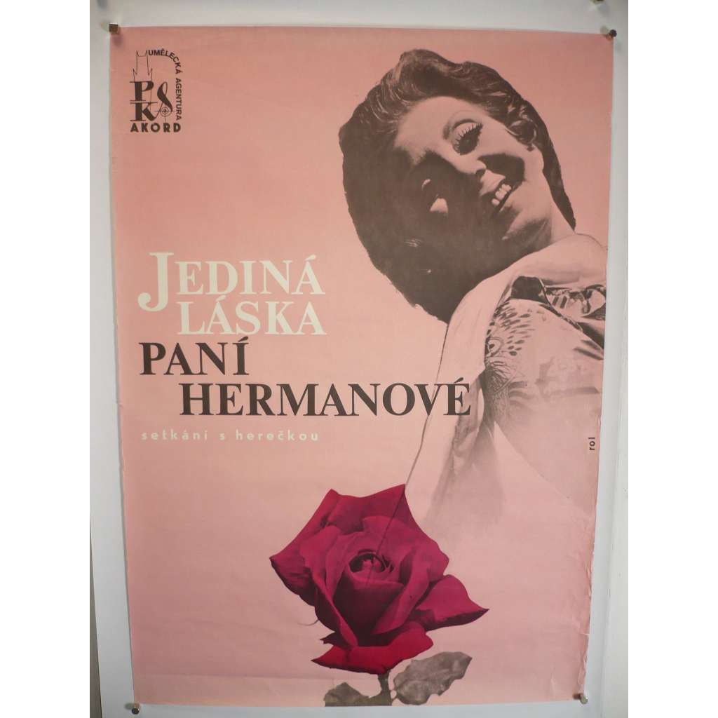 Jediná láska paní Hermanové - Ljuba Hermanová - setkání s herečkou - plakát