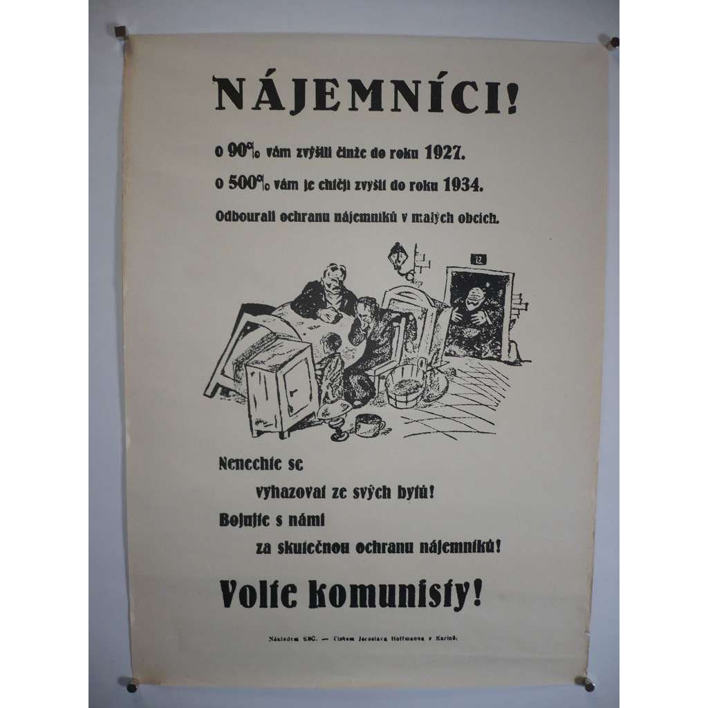 Volte komunisty ! - Propaganda, komunismus, KSČ - plakát