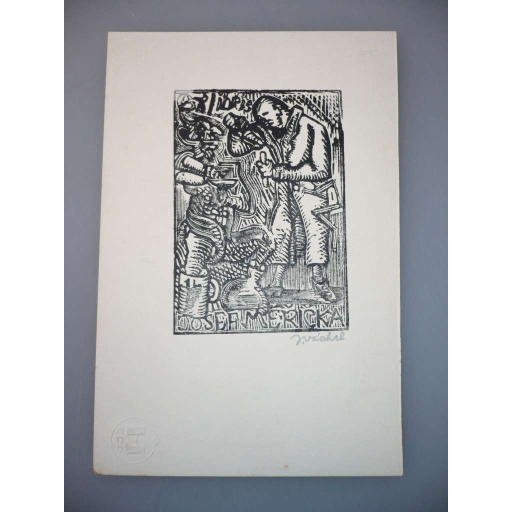 Josef Váchal (1884 - 1969) - EX LIBRIS - dřevoryt, grafika, signováno