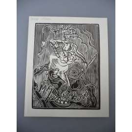 Josef Váchal (1884 - 1969) - EX LIBRIS - dřevoryt, grafika, nesignováno