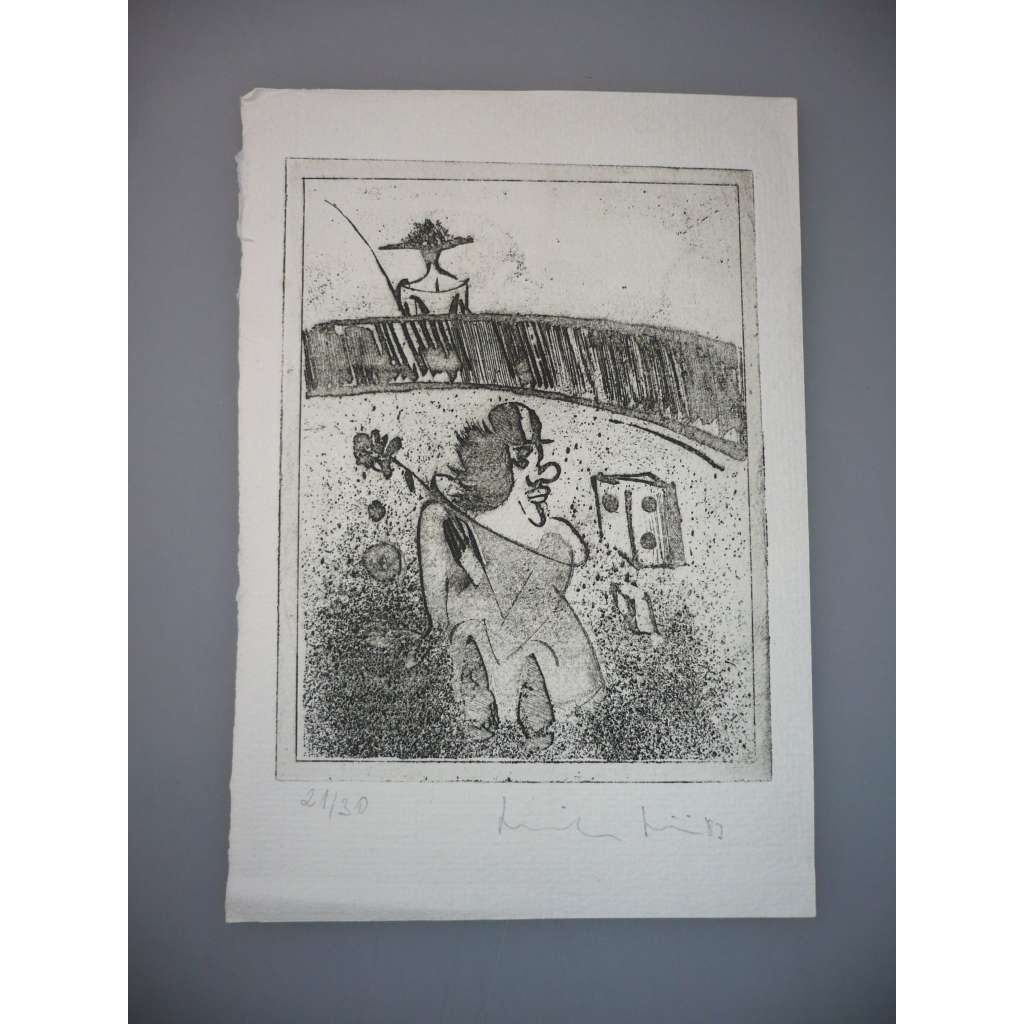 Jiří Mika (1946 - 2012) - Dámy 1983 - lept, grafika, signováno