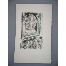 Cyril Bouda (1901 - 1947) - Krasavice - litografie 1947, grafika, signováno