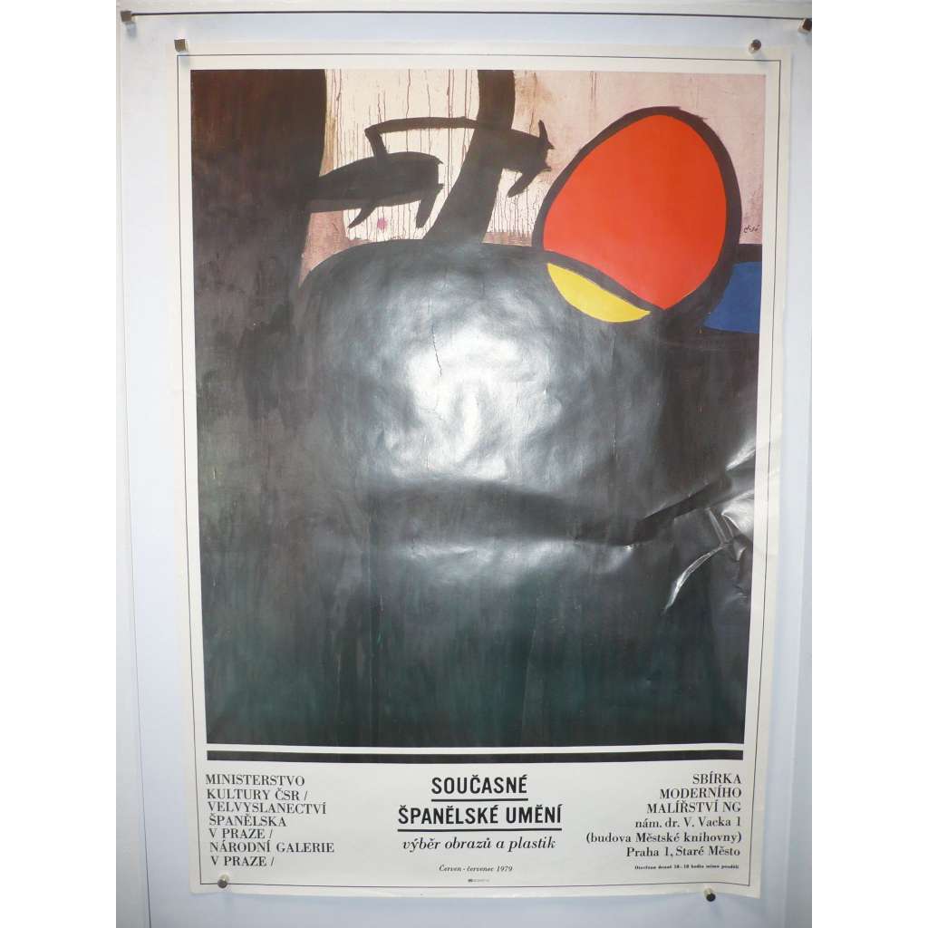 Současné španělské umění výběr obrazů a plastik - výstava 1979, Praha - plakát