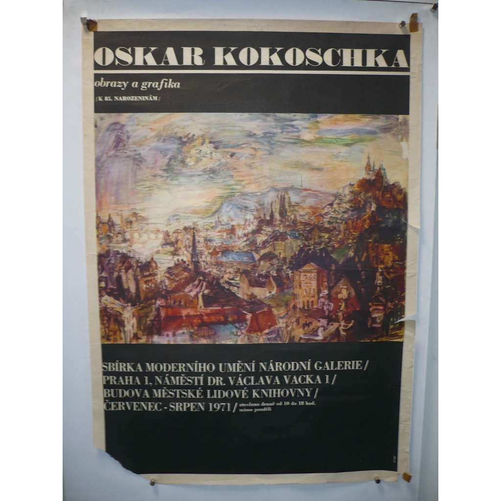 Oskar Kokoschka obrazy a grafiky - výstava 1971, Národní galerie moderního umění - plakát