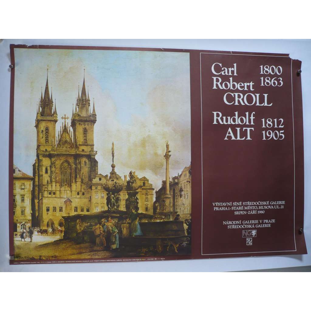 Carl Robert Croll (1800 - 1863) - Rudolf Alt (1812 - 1905) - výstava, Praha 1980, Národní galerie v Praze - plakát
