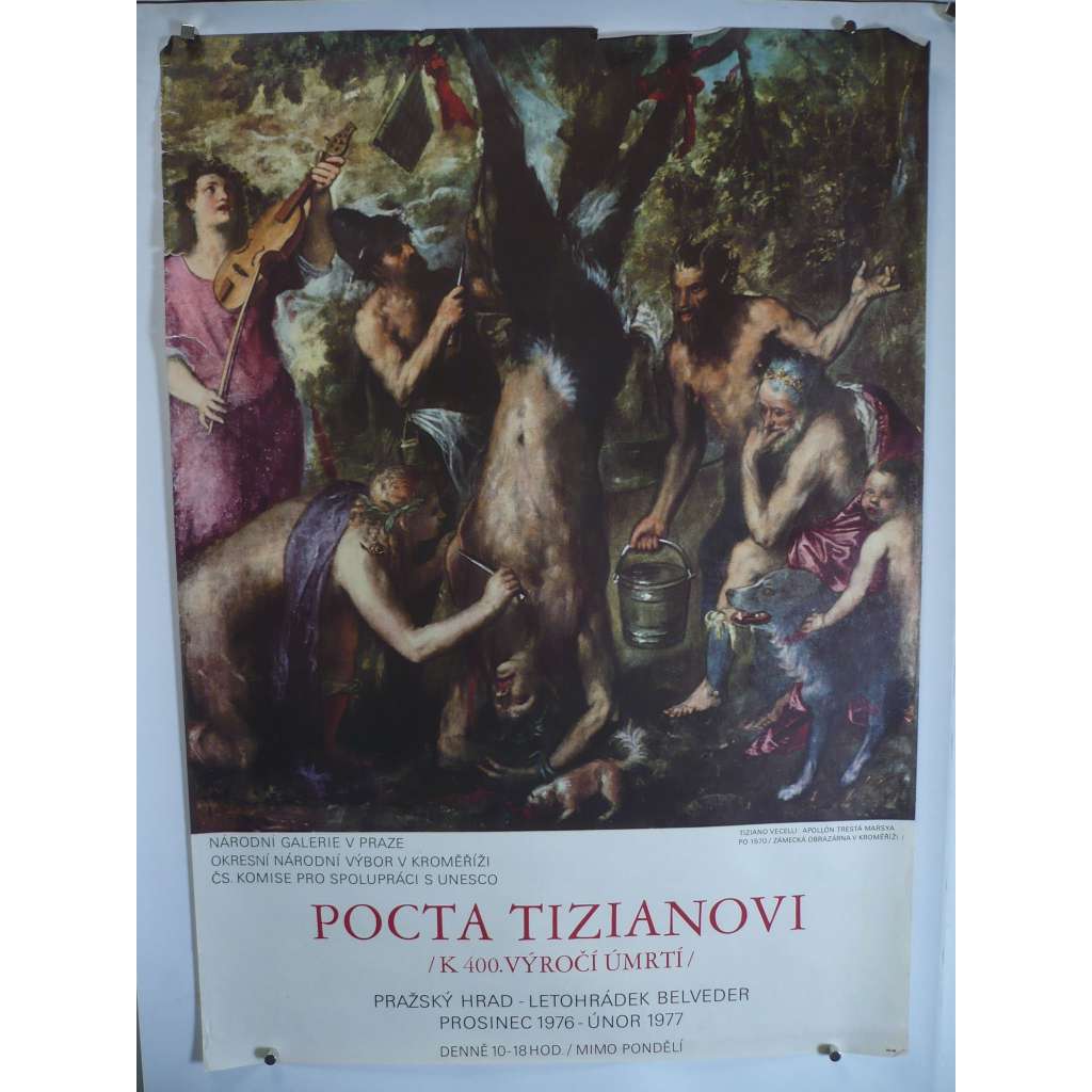 Pocta Tizianovi - K 400. výročí úmrtí - Národní galerie v Praze - výstava 1976 - 1977 - plakát
