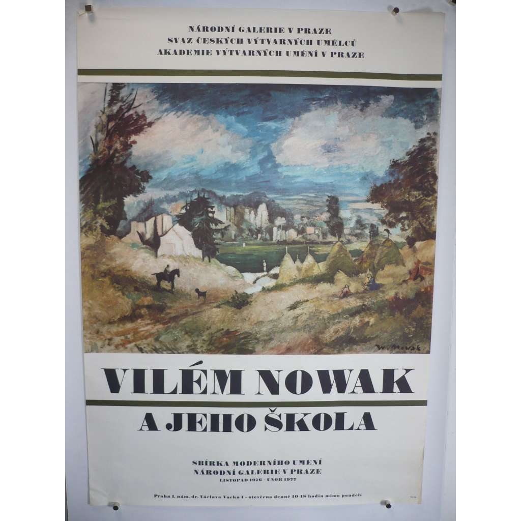 Vilém Nowak a jeho škola - Sbírka moderního umění v Praze - 1976 - 1977- plakát