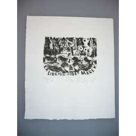 Olga Čechová (1925 - 2010) - EX LIBRIS - suchá jehla 1978, grafika, signováno