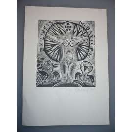 Olga Čechová (1925 - 2010) - EX LIBRIS - dřevoryt 1977, grafika, signováno