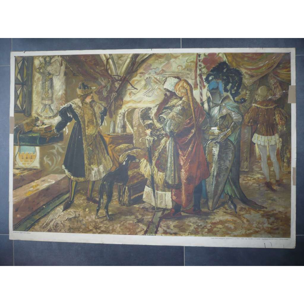 Zajetí krále Václava - Václav, král - historie - školní plakát, výukový obraz