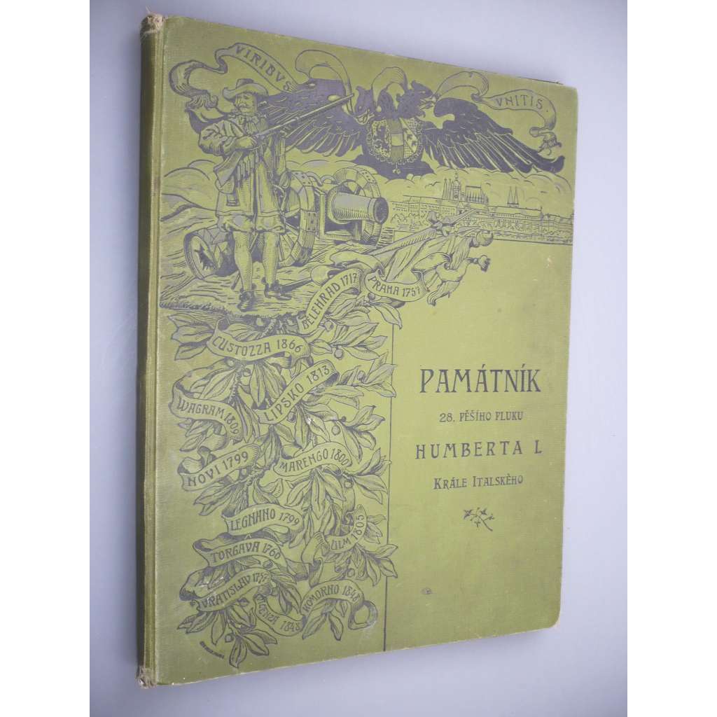 Památník k oslavě padesátiletého panování jeho veličenstva císaře a krále Františka Josefa I. [České Budějovice, vojsko, armáda]