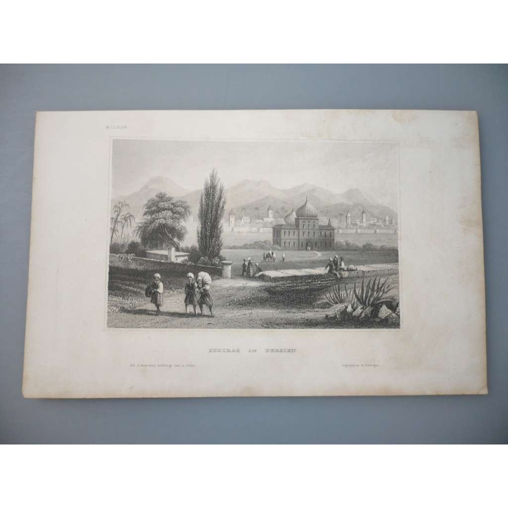 Šíráz, Persie, Írán - oceloryt cca 1850, grafika, nesignováno