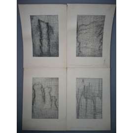 Miloš Ševčík (1939 - 2007) - 4 kresby tuší - ilustrace k Ludvík Kundera: Fragmenty cca 1967, grafika, nesignováno