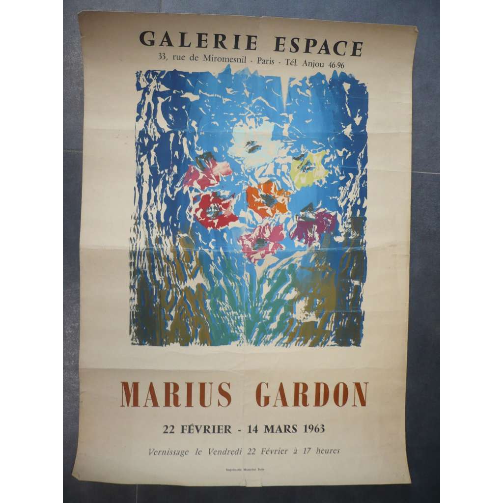 Marcus Gardon - Galerie Espace - Paris, Paříž 1963 - plakát, výstava