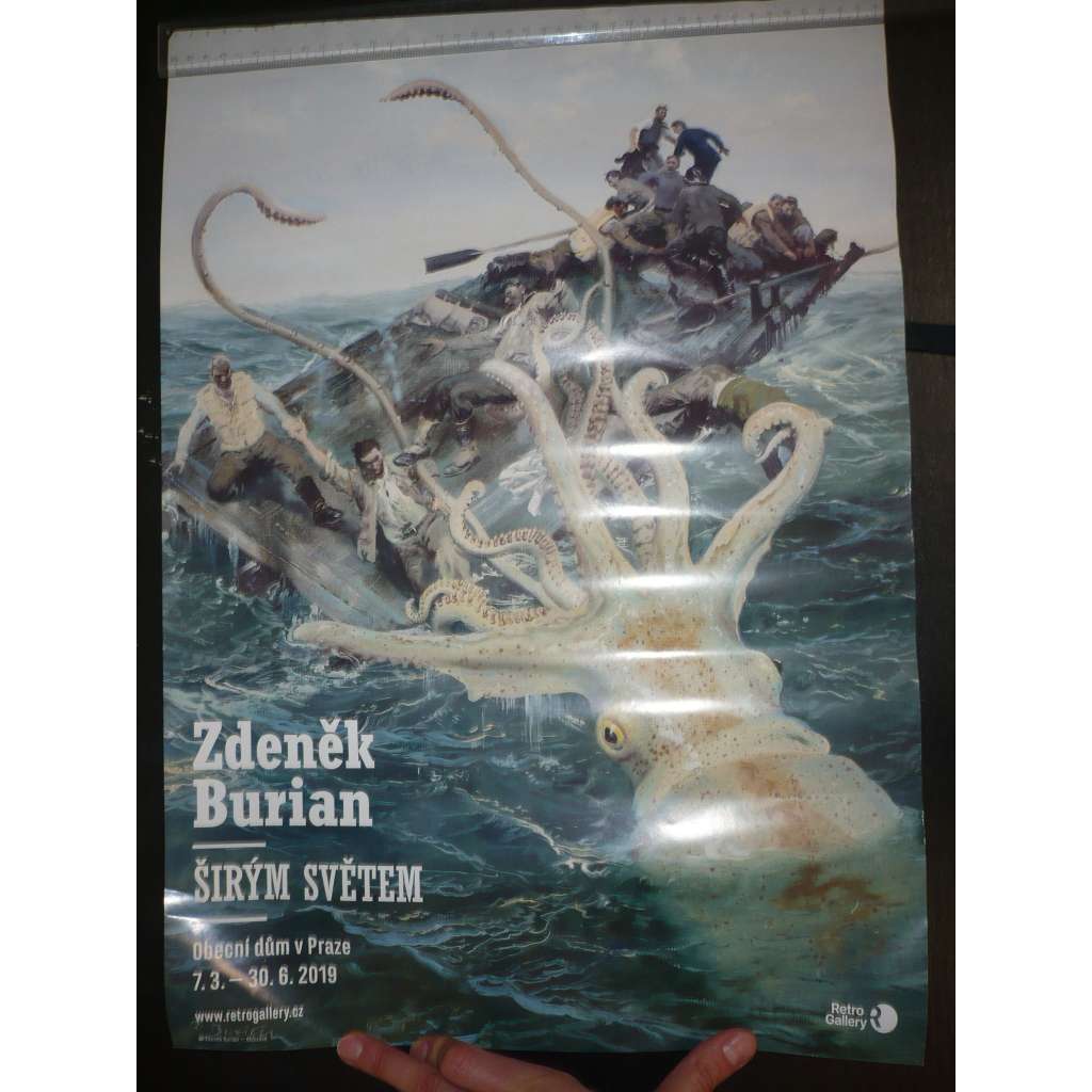 Zdeněk Burian - Krakatice - výstava Širým světem - Obecním dům v Praze 7.3.- 30.6.2019 - Retro Gallery - plakát