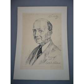 Max Švabinský (1873 - 1962) - Portrét Method Kaláb - litografie 1960, grafika, nesignováno