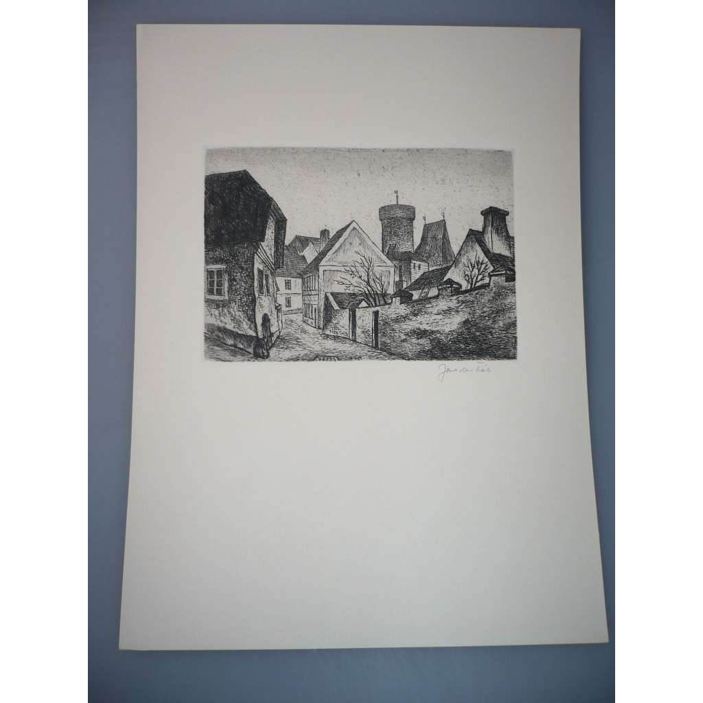 Jaroslav Šváb (1906 - 1999) - Kotnov u Tábora - lept, grafika, signováno