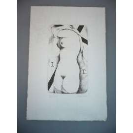 Ludmila Jiřincová (1912 - 1994) - Akt - suchá jehla, grafika, signováno