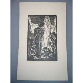 František Bílek (1872 - 1941) - Jsem zahradník tvých zahrad - dřevoryt 1915 - dřevoryt, grafika, nesignováno