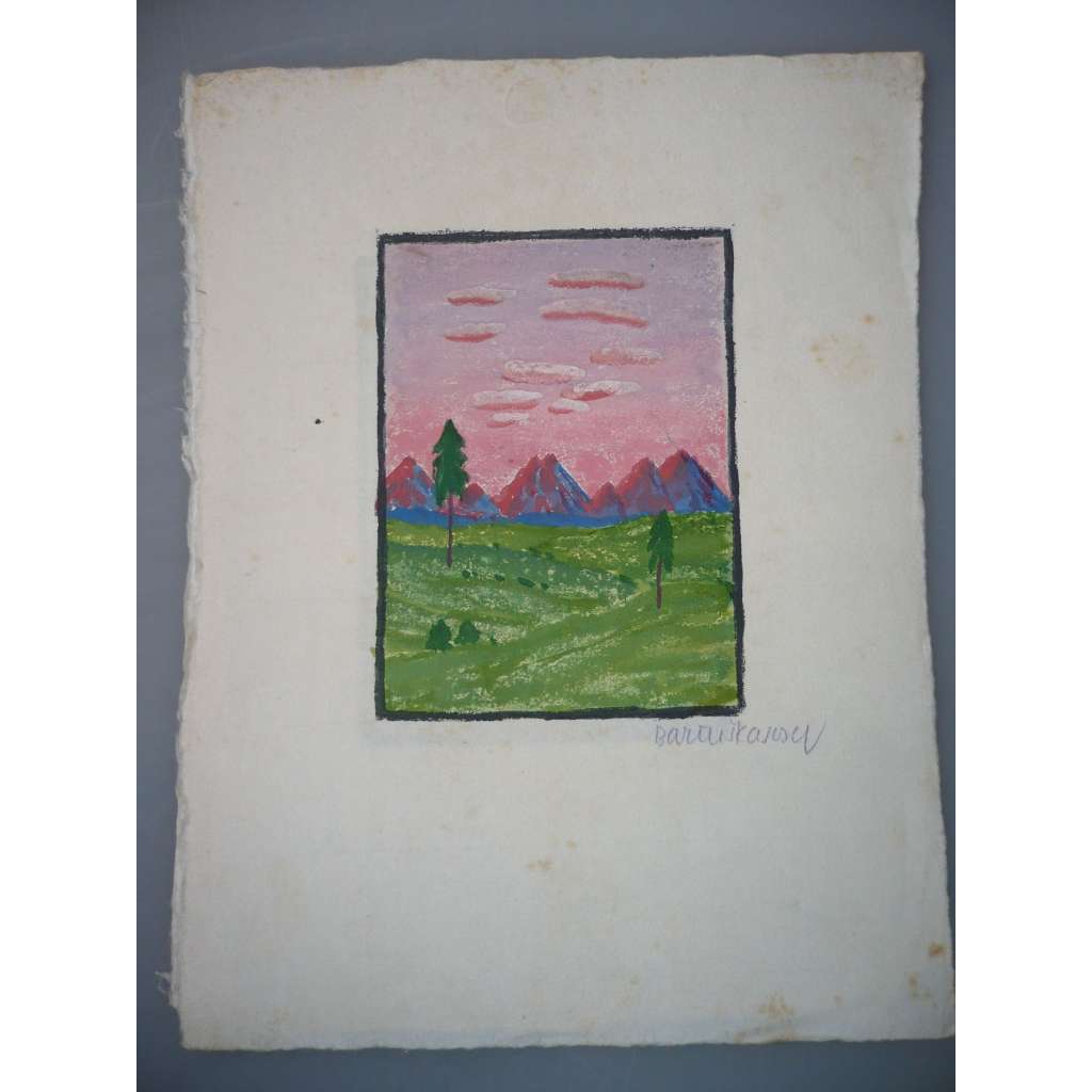 Josef Bartuška (1898 - 1963) - akvarel, grafika, signováno