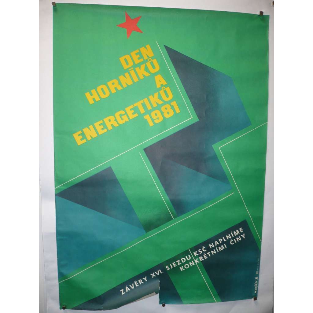 Den horníků a energetiků 1981. KSČ - plakát