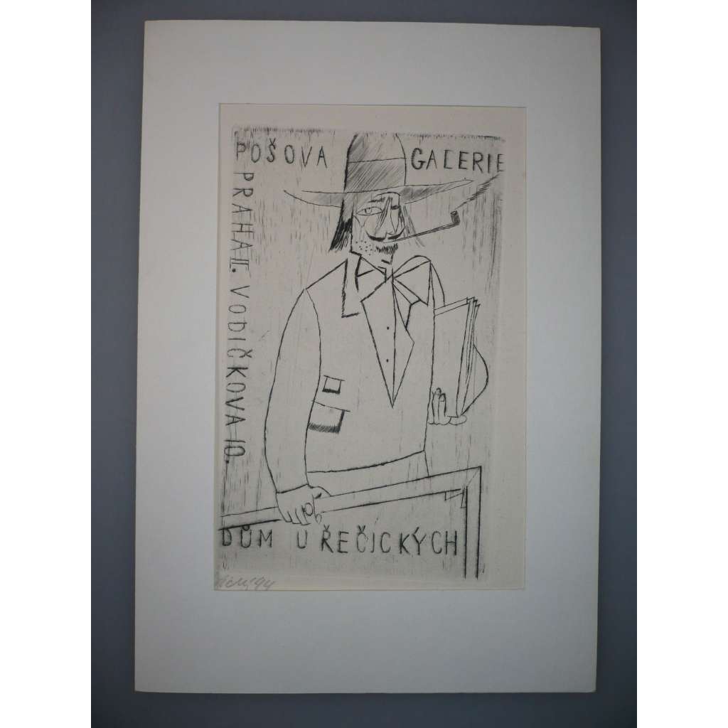 František Tichý (1896 - 1961) - Pošova galerie - suchá jehla 1945, grafika, signováno