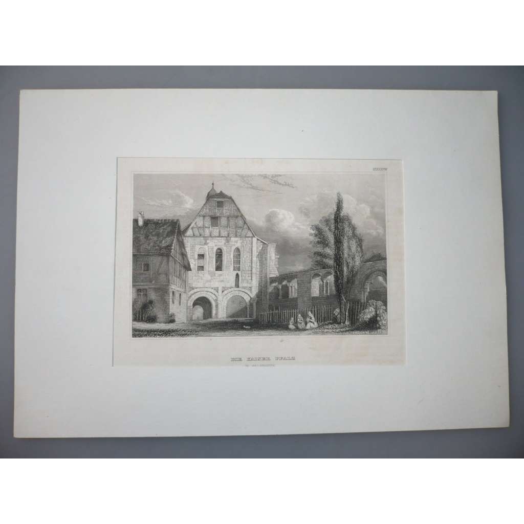 Paulinzella Meyer: Die Kaiser Pfaiz - oceloryt 1850, grafika, nesignováno