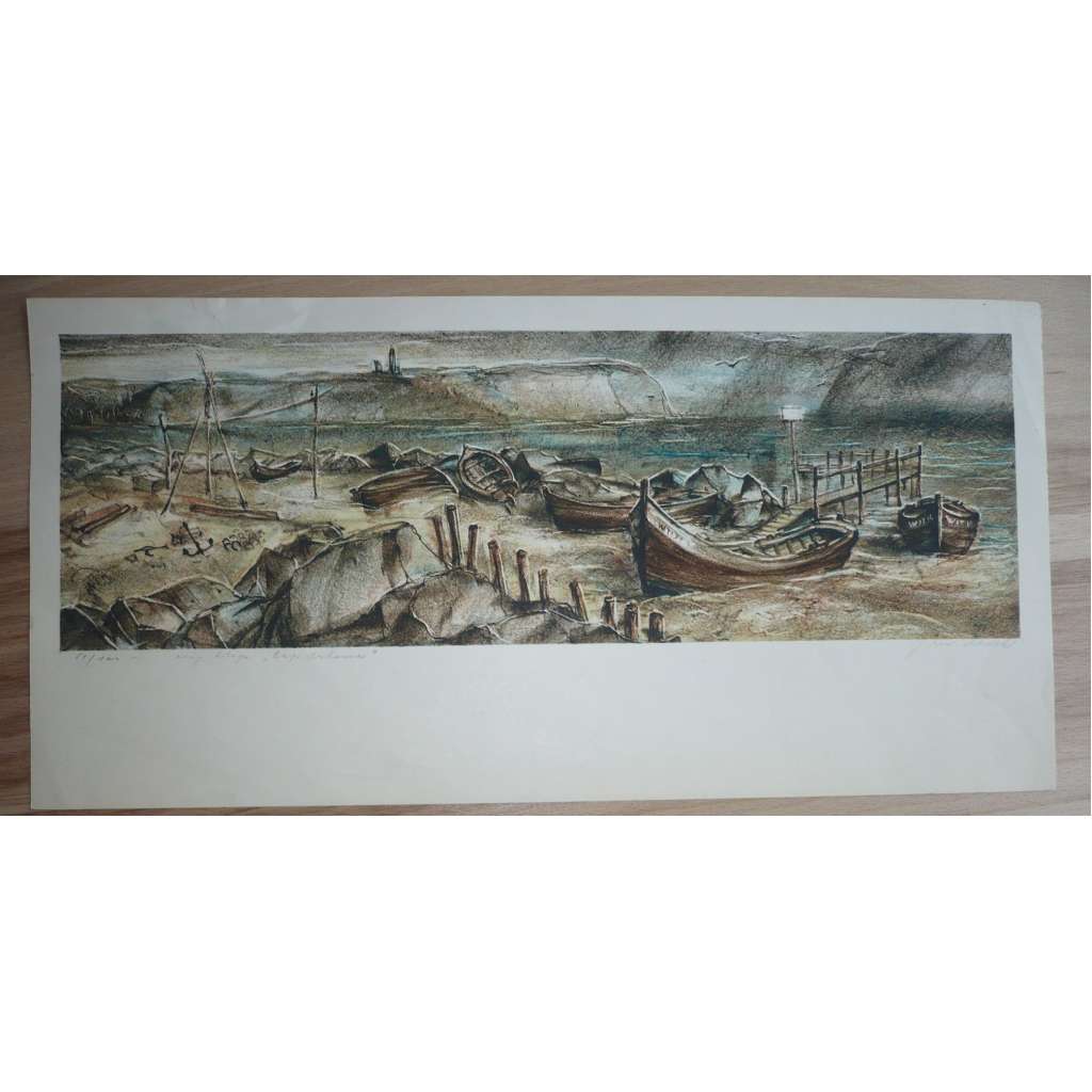 Miroslav Jan Sádek (1917 - ?) - Cap Arkana - barevná litografie, grafika, signováno