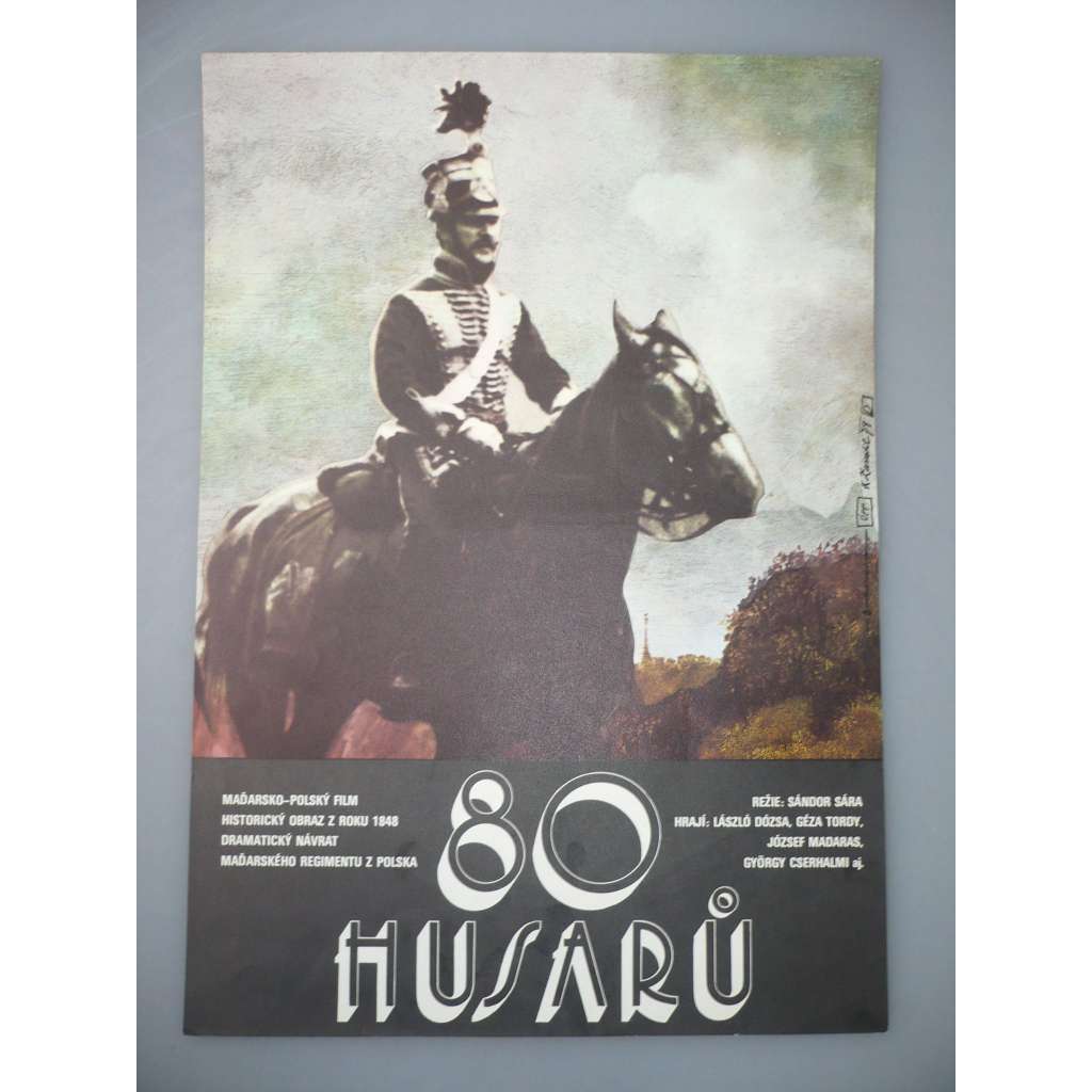 80 husarů (filmový plakát, autor Karel Zavadil *1946, film Maďarsko-Polský, režie Sándor Sára)
