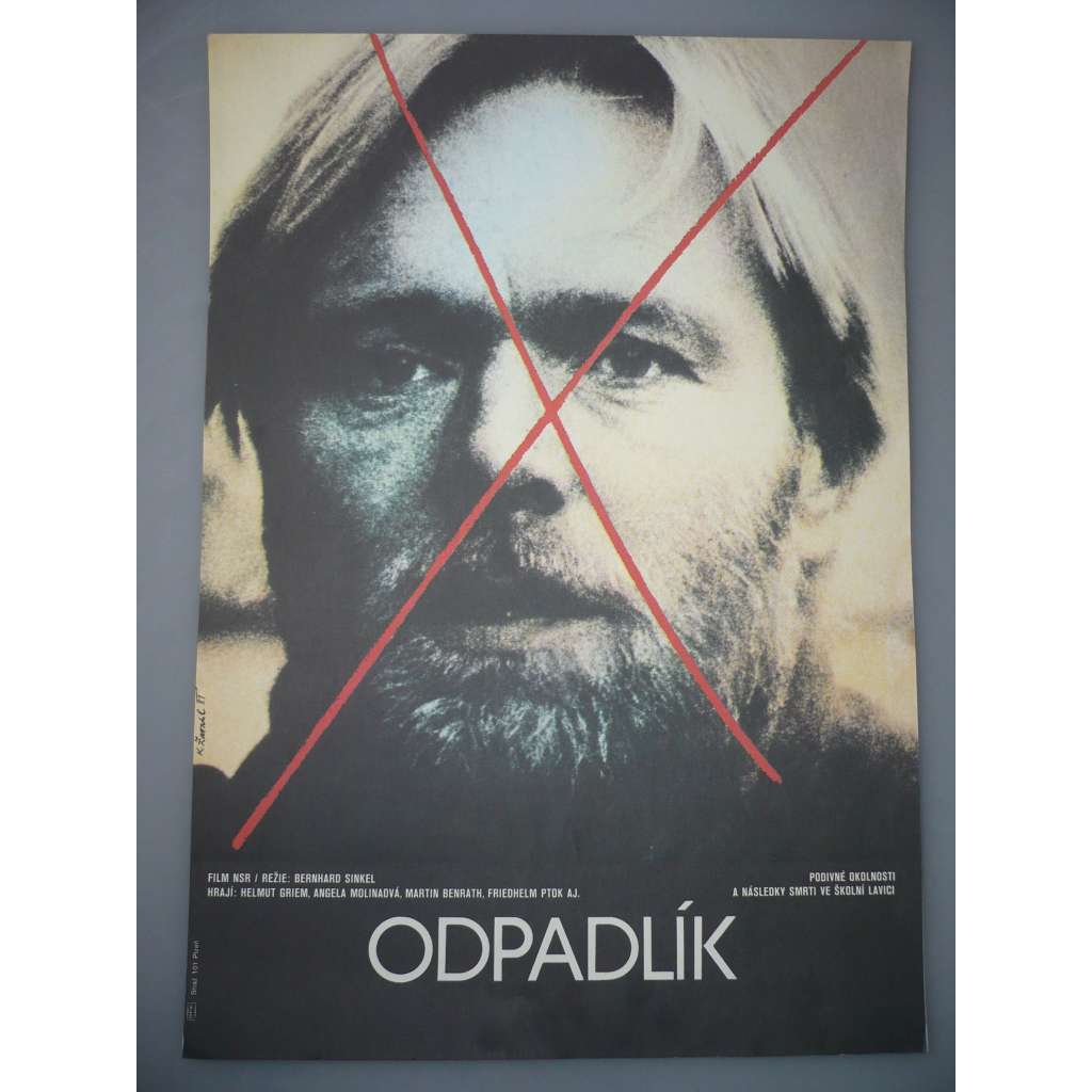 Odpadlík (filmový plakát, autor Karel Zavadil *1946, film NSR, režie Bernhard Sinkel)