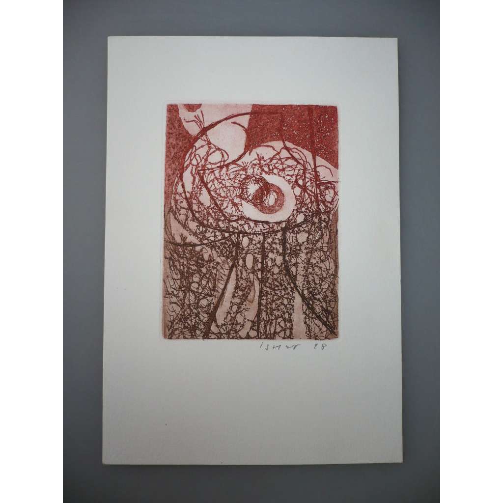 Josef Istler (1919 - 2000) - Bez názvu - lept 1998, grafika, signováno