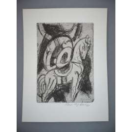 Jan Bauch (1898 - 1985) - Z cirkusu - lept, grafika, signováno
