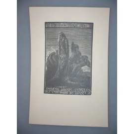 František Bílek (1872 - 1941) - EX LIBRIS - dřevoryt, grafika, signováno