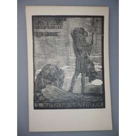 František Bílek (1872 - 1941) - EX LIBRIS - dřevoryt, grafika, signováno